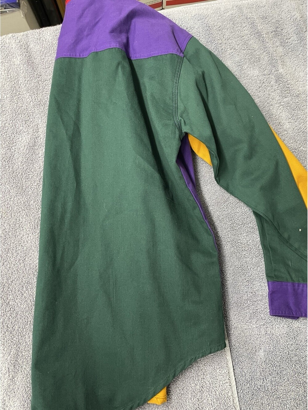 Vintage Details Express Women's Large Retro 90s Colorblock Button-Up Shirt - Picture 6 of 6